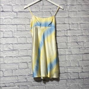 Zara Yellow and Blue Tie-Dye Dress